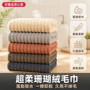 現貨隔日達 高品質珊瑚絨超強吸水毛巾 家用洗臉擦臉不易掉毛 洗澡速乾面巾 柔軟親膚大尺寸毛巾浴巾套裝SH