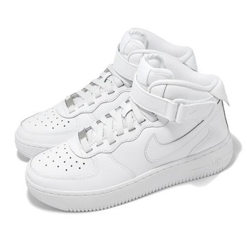 Nike 休閒鞋 Air Force 1 Mid EasyOn GS 大童 女鞋 白 中筒 AF1 FN1193-111