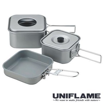 ├登山樂┤日本 UNIFLAME 四方鍋三件組 # U667705