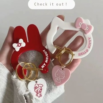小包臺灣新品上市🐴🌟新款ins三麗鷗系列可愛kitty凱蒂貓美樂蒂登山扣包包掛件鑰匙扣🌟