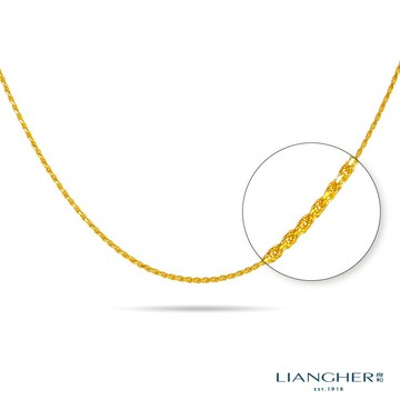 【良和珠寶】繩股鍊 黃金項鍊 足金黃金 (金重:1.08錢 ±0.02)