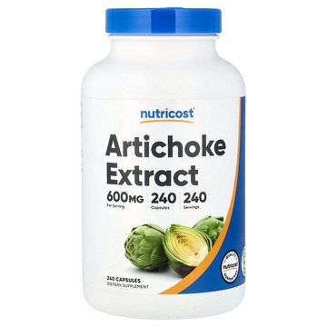 Nutricost, 洋薊提取物，600 毫克，240 粒膠囊