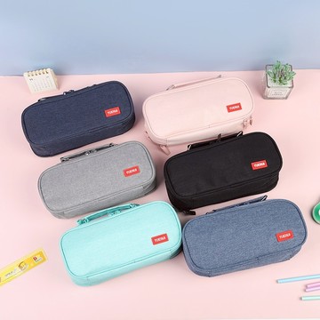 火速出貨 最新雙拉鍊 大容量多層筆袋 大容量筆袋 鉛筆袋 雙拉鍊筆袋 筆袋 多層筆袋 鉛筆盒 手提帆布 3C袋 化妝包