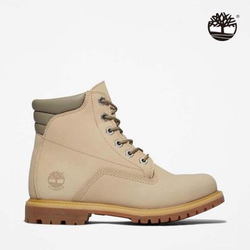 Timberland 女款米色Waterville磨砂革6吋靴|A2M26269 - 紅配綠