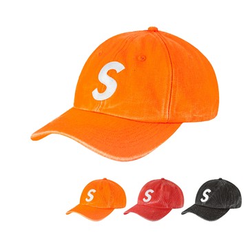 SUPREME 水洗帆布 PIGMENT COATED CANVAS S LOGO 6-PANEL 多色 老帽