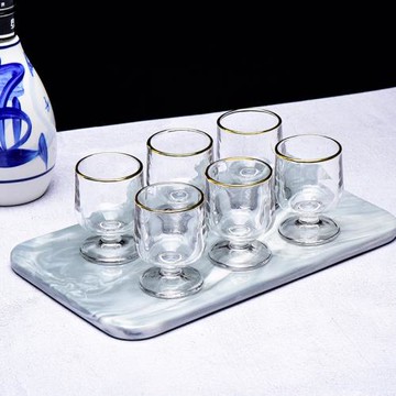 玻璃小酒杯白酒杯家用酒盅小號1兩一口杯分酒器飯店用套裝子彈杯