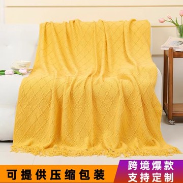 辦公室午睡毯夏季ins沙發空調旅行披肩針織毯子床上休閑輕奢睡毯