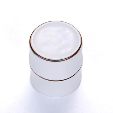 功夫茶具茶道配件陶瓷蓋托 亞光白瓷蓋置 蓋碗托 簡約創意壺蓋托