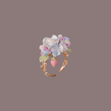 靈魂曲草莓薔薇花束戒指