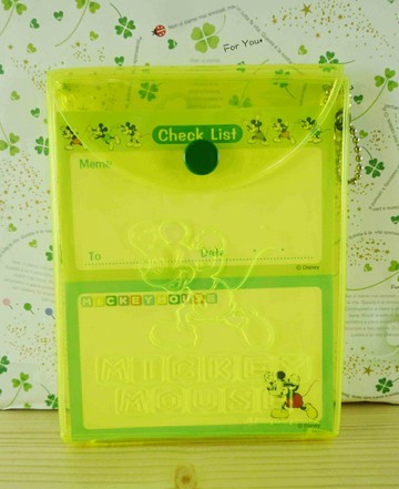 【震撼精品百貨】Micky Mouse 米奇/米妮  名片本附套-螢光綠色 震撼日式精品百貨