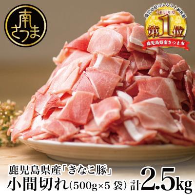 ふるさと納税 南さつま市 畜産王国の「きなこ豚」小間切れ2.5kg(500g×5袋) スターゼン 南さつま市