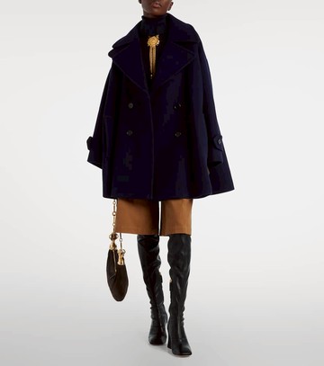Chloé Double-breasted oversized wool-blend coat