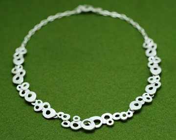 現代項鍊 - 送給她的禮物 - 泡泡 - 獨特的項鍊 -銀項鍊