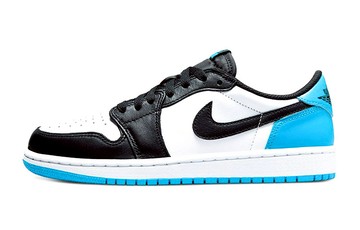 JORDAN 1 RETRO LOW OG BLACK DARK POWDER BLUE GS