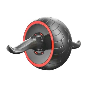 LEADER X 自動回彈 耐磨迴力健腹輪 紅色 流線型手柄 防滑易握 輪胎紋理設計 1個