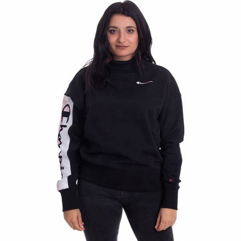 チャンピオン Champion レディース スウェット トレーナー トップス Recycle Fleece High Neck Brand Manifesto Blk Sweater Black 通販 Lineポイント最大0 5 Get Lineショッピング