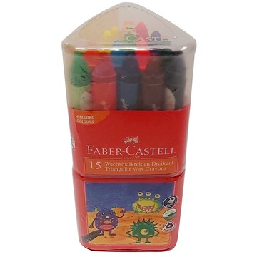 【史代新文具】輝柏Faber-Castell  120015 15色 大眼星球無毒蠟筆