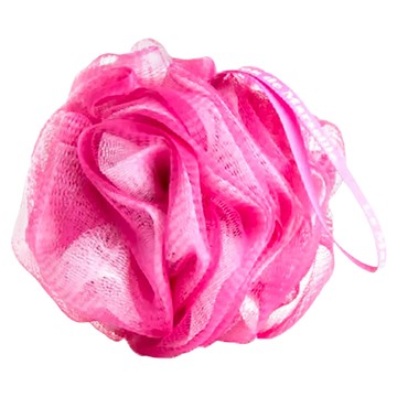 La Maison du Savon de Marseille 馬賽皂之家 雙色沐浴球 三層綿密網洞 細緻有彈性 添加掛繩 易晾乾  玫瑰粉  1入  1個