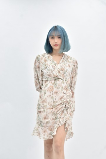 (S) hom shop 透膚杏色洋裝