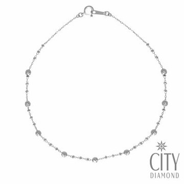 【City Diamond 引雅】18K 日本 刻面閃耀 白K金 手鍊 (東京Yuki表參道系列)