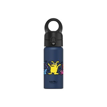 磁吸水壺 AquaStand 不鏽鋼 480cc - 無吸管 子夜藍 - Keith Haring - Dancing Animals