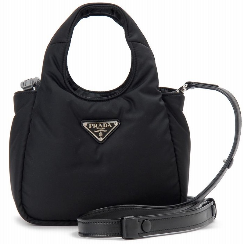 PRADA レディース　トートバッグ ブラック プラダ Re-Edition 1978 Re-Nylon xサフィアーノレザー