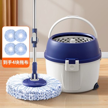 新款旋轉拖把免手洗懶人家用單桶脫水拖把墩布一拖凈洗脫一體153-SFY 公司貨