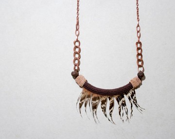 羽毛流蘇部落項鍊