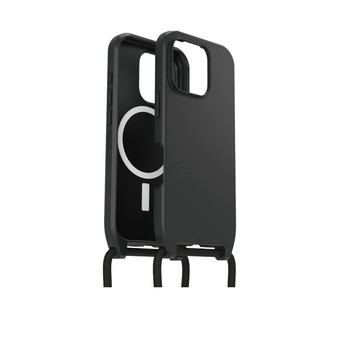 OTTERBOX iPhone 16 Pro 6.3吋 ReactNecklace 簡約掛繩輕透防摔殼-黑(支援MagSafe)