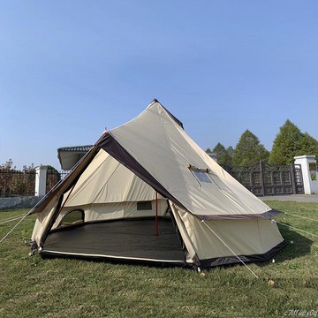 免運 可開發票 印第安大帳篷 戶外野營加厚金字塔蒙古包輕奢露營加厚防雨牛津布水 戶外帳篷 露營帳篷