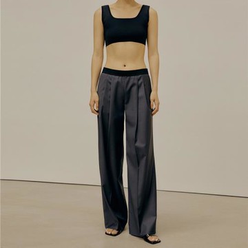 腿長2米low classic米色褲子女夏垂感拖地高端西裝長褲小眾休閑褲