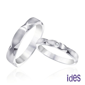 [ides愛蒂思] 情人禮 歐風精品設計系列14K金對戒情侶戒鑽石對戒/唯愛 (戒圍請於訂單備註)
