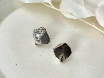京燒 金繼 醫療級不鏽鋼耳環 傳統工藝 No.596