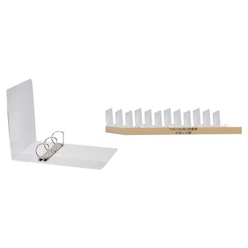 TON CHUNG 同春牌 D型3孔夾  白色  12個