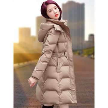 白鴨絨羽絨服女士中長款2025年冬季新款時尚洋氣顯瘦爆款收腰外套