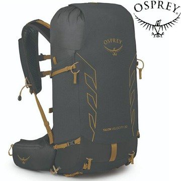 Osprey Talon Velocity 30 男款 越野背包 木炭黑/黃 DC/TY