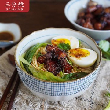 三分燒日式復古網紅拉面碗家用創意花邊碗螺螄粉湯碗吃拌面條深碗
