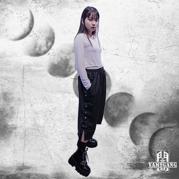 YAMIGANG 簡約7分大寬褲