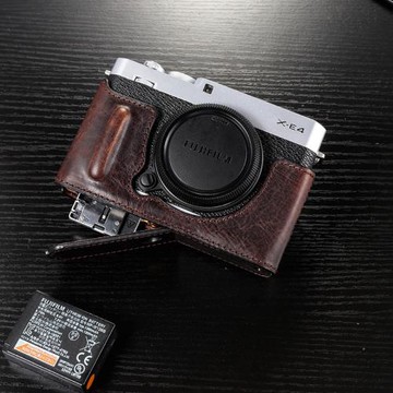 質寶適用富士XE4相機包底座XE3 相機套保護套皮套真皮