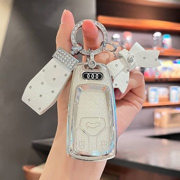 不擋訊號 適用奧迪AUDI鑰匙套 TPU鑰匙殼A4/A3/A8/Q3/Q5/Q7/A6汽車鑰匙殼 汽車鑰匙套