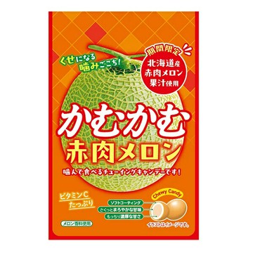 【江戶物語】KAMU 三菱 明治產業 咖姆卡姆糖球 期間限定 北海道紅肉哈密瓜風味 軟糖 30g 夾心糖 日本原裝進口