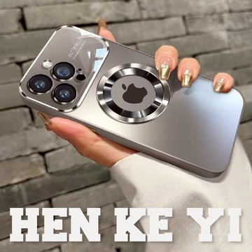 ⚡C&C精選⚡【Magsafe】金屬磨砂大視窗鏡頭全包覆防摔殼 自帶鏡頭保護 蘋果專用手機殼 適用i16~13手機殼