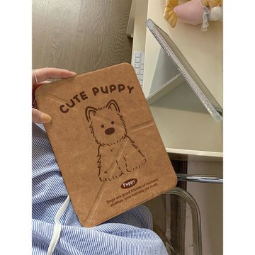 秋冬絨皮西高地Y+三折適用ipad11保護套air7/6新款ipad10帶筆槽11寸防摔10.2/10.9蘋果平板保護套mini7女款