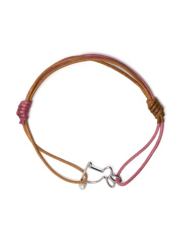Aliita - 9kt white gold Conejito pearl bracelet - women - 9kt White Gold/Pearls - One Size - Pink