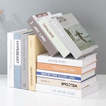 仿真書 北歐風格假書擺件拍攝道具模型書盒客廳電視櫃創意裝飾書本仿真書【備貨迎好年】