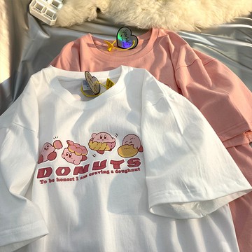 免運 100%純棉 短袖 純棉 t恤 oversize 運動 歐美 顯瘦 休閒 落肩上衣 印花T恤 寬鬆大尺碼 0423