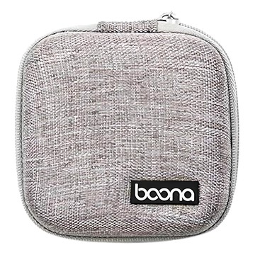 boona手機配件收納包  防水面料  5mm保護套  柔軟內部保護  正方形 灰色  1個