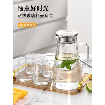 耐熱高硼硅玻璃水壺涼水壺開水壺防爆耐高溫水杯水瓶扎壺泡茶壺