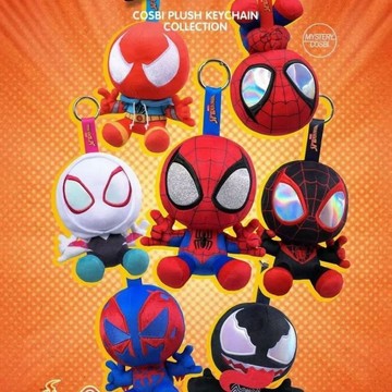 Hot Toys  蜘蛛人COSBI毛絨吊飾盲盒 漫威毒液公仔 漫威公仔 生日禮物 男友禮物 桌面擺設 潮流玩具