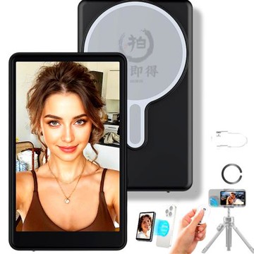 外貿無線手機自拍磁吸投屏器網紅直播自拍顯示屏手機后置分屏器